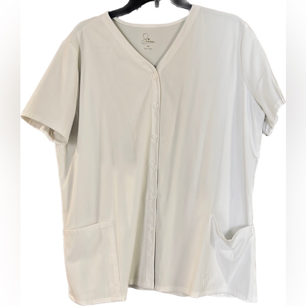 Jaanuu XL button down scrub top